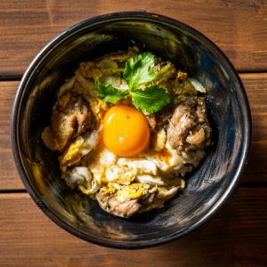 Charcoal-grilled fragrant oyakodon