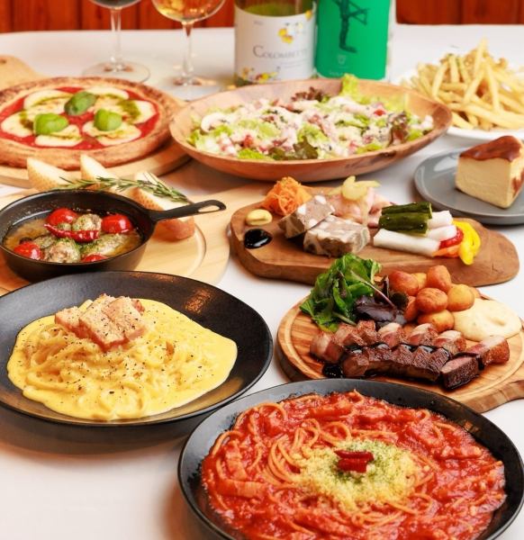 【飲み放題で楽しいひとときを】120分飲み放題付きコース3種類をご用意！