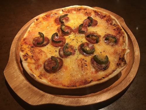 Iberian chorizo pie sea pizza