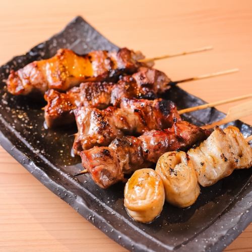 本日の豚串盛り合わせ（5本）