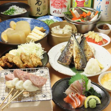 Enjoy authentic charcoal grilled dishes and fresh fish sashimi, 10 dishes + 120 minutes of all-you-can-drink for 4,000 yen (tax included)
