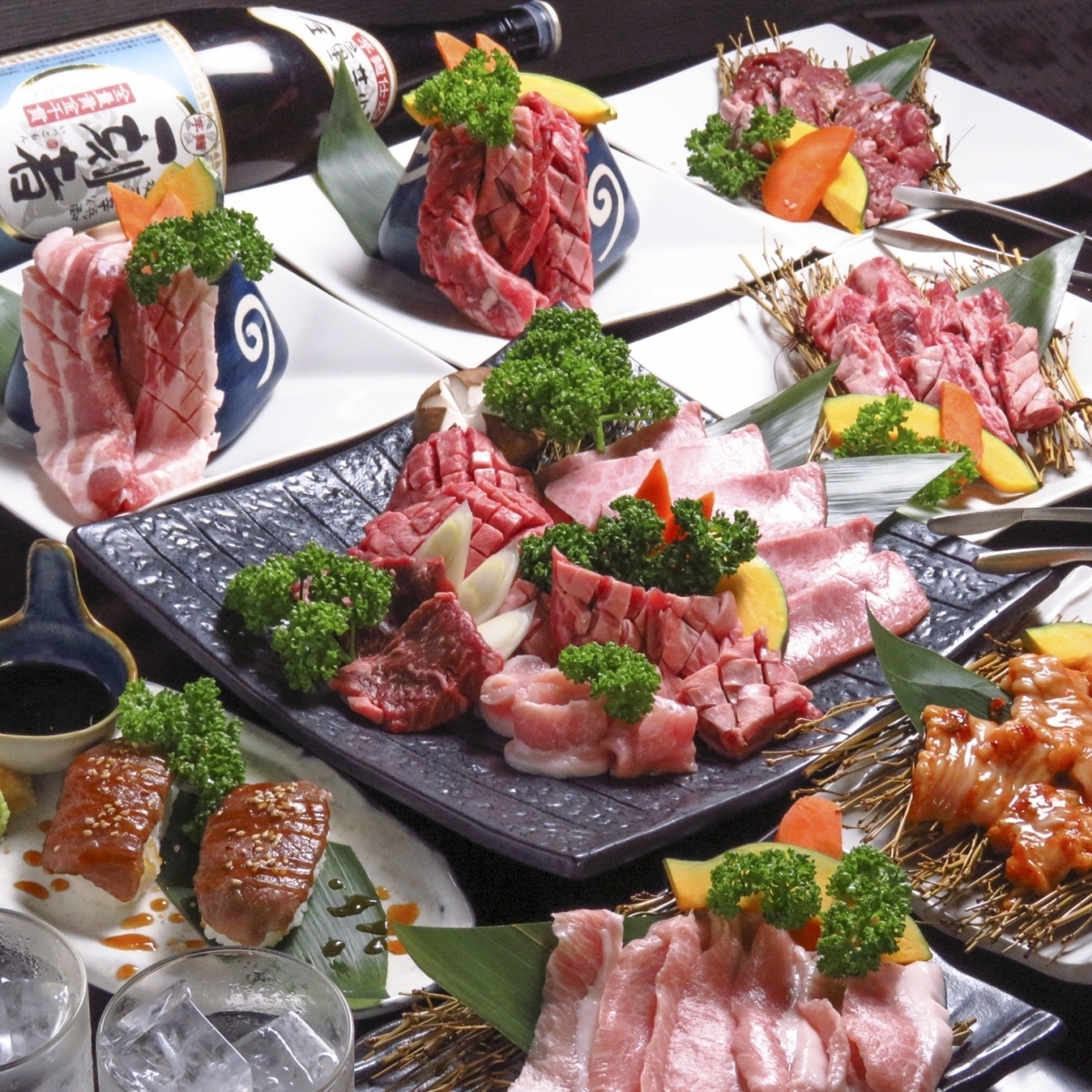 Enjoy all-you-can-eat authentic charcoal-grilled yakiniku in a comfortable sofa seating area! 90 items, 120 minutes for 5093 yen!