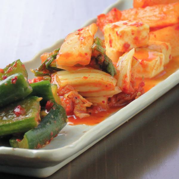 Assorted homemade kimchi