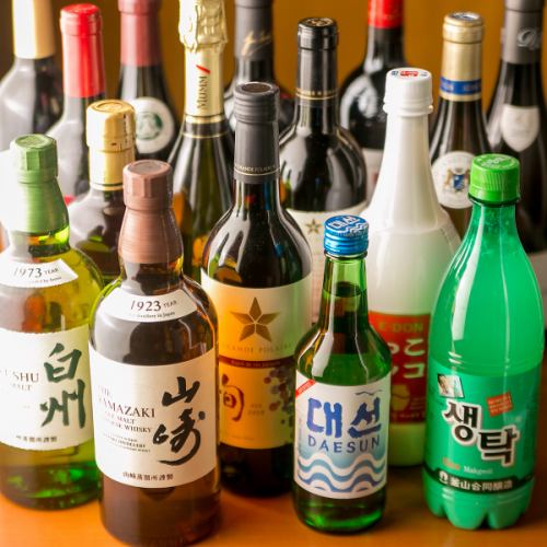 【お酒も充実】絶品の韓国料理と一緒に美味しいお酒が楽しめます◎ お酒好きな方も満足♪