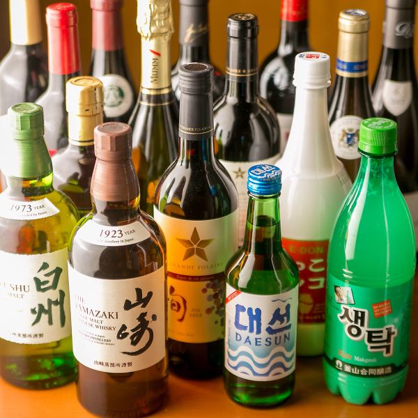 [强化酒类] 可以一边品尝美味的酒类，一边品尝精致的韩国料理。