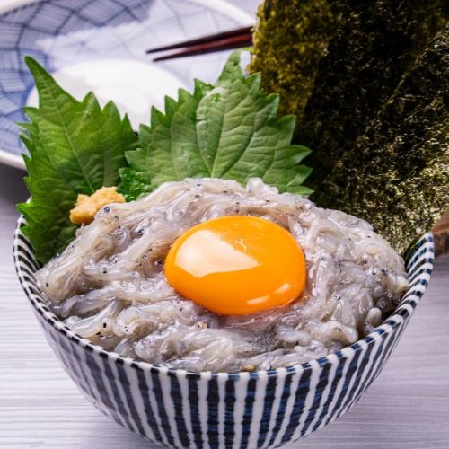 Raw shirasu bowl