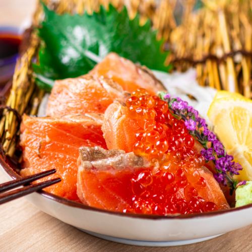 サーモンいくらの藁焼き