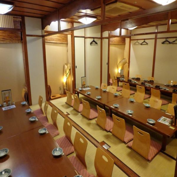The private tatami room, which can accommodate up to 42 people, is a safe place to eat with relatives with young children, including company banquets with a toast.The counter seats, where many repeat customers can enjoy the view of the cage, can be used by one person without hesitation.We also accept reservations for seats only, so please feel free to use it.