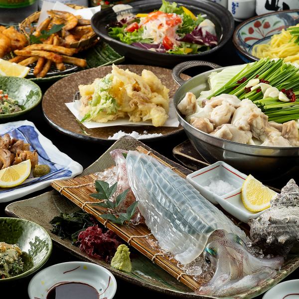 贅沢！活イカやあったか鍋で忘年会