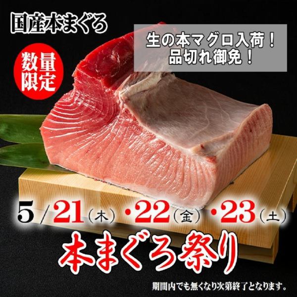 《生本まぐろ祭り》5/21(木)～23(土)の3日間の限定開催！
