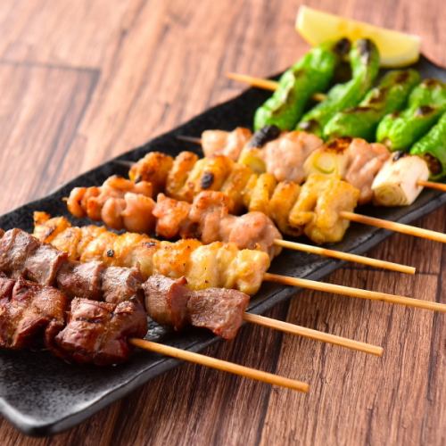The carefully-calculated skewering technique begins with the selection of carefully selected ingredients.
