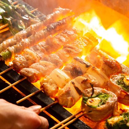 A private izakaya with all-you-can-eat yakitori and vegetable rolls!
