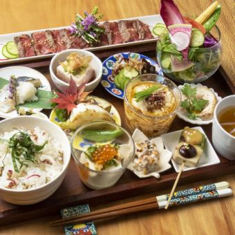[仅限周六、周日、节假日]附甜点和饮料♪ ≪和牛烧肉≫ 京都御坂菜午餐