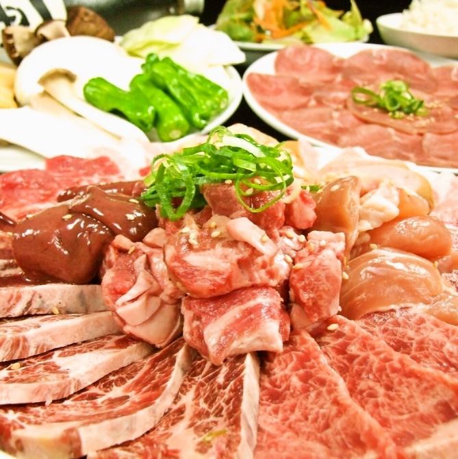 飲み放題付 焼肉 全31品 食べ飲み放題コース 男性3575円 女性3377円 税込 榮華亭 難波店