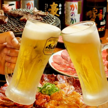 ソフトドリンク飲み放題付き焼肉食べ放題をご用意しております!