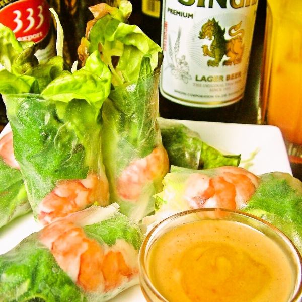 Very popular with women ★ Raw spring rolls that are packed tightly and have an outstanding response to eating