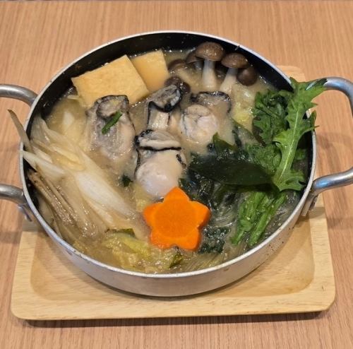 히로시마 산 굴을 사용! 굴 미소 냄비 전