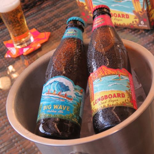 Toast with Hawaiian beer in the aloha-like store ♪