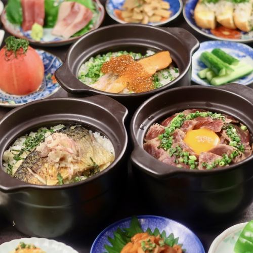 Delicious clay pot rice cooked fresh after an order is placed!