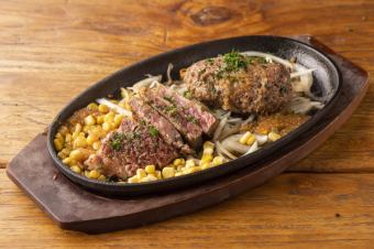 Charcoal-grilled Sirloin Steak (150g) & Beef100% Premium Hamburger (225g) from Joshu Beef King