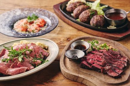 [2 hours all-you-can-drink included] Carefully selected Joshu Wagyu beef ★Meat-filled★ course