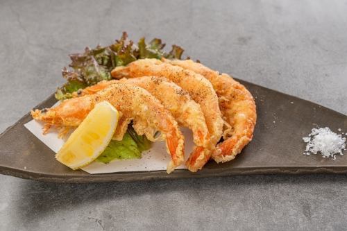 Deep-fried dehulled shrimp