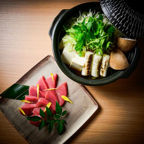 Domestic bluefin tuna stew with green onions