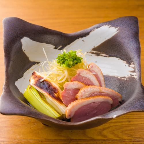 Smoked duck and white leek salad