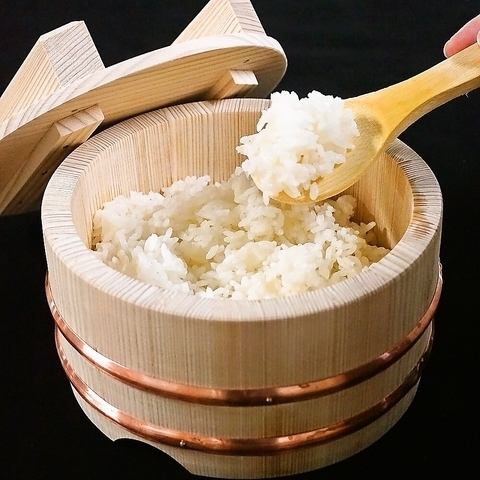 Koshihikari rice from Uonuma cooked with Takachiyo water