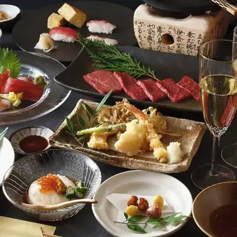 【料理のみ】松コース|その時季美味しい鮮魚、香り豊かな黒毛和牛を存分に堪能
