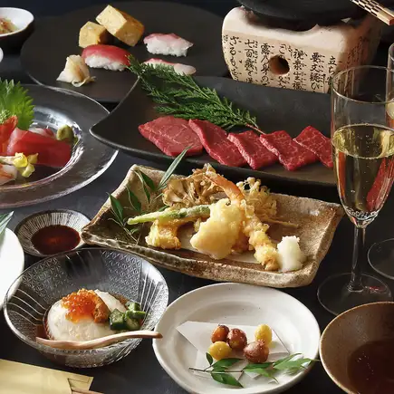 【料理のみ】松コース|その時季美味しい鮮魚、香り豊かな黒毛和牛を存分に堪能