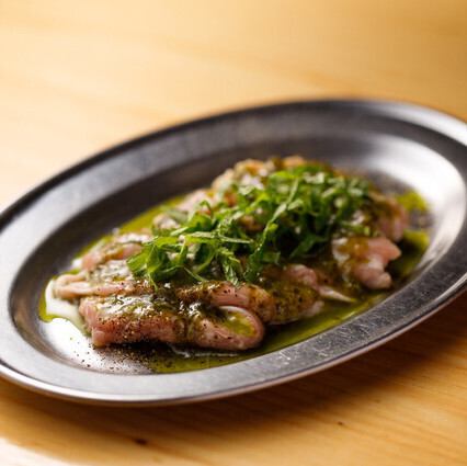 Grilled chicken neck with herbs