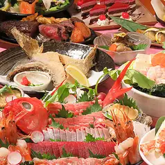 【3H飲み放題付◆全9品】朝〆鮮魚と魚介類の『海の幸コース』5000円⇒3500円(込)