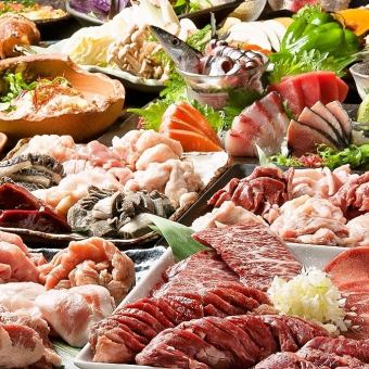 送別會☆稀有紅肉、海鮮！【享受稀有紅肉的高級套餐】8种红肉+8道菜！120分鐘無限暢飲5,000日元