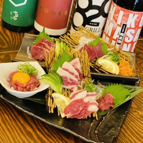 You can eat pure domestically produced horse sashimi
