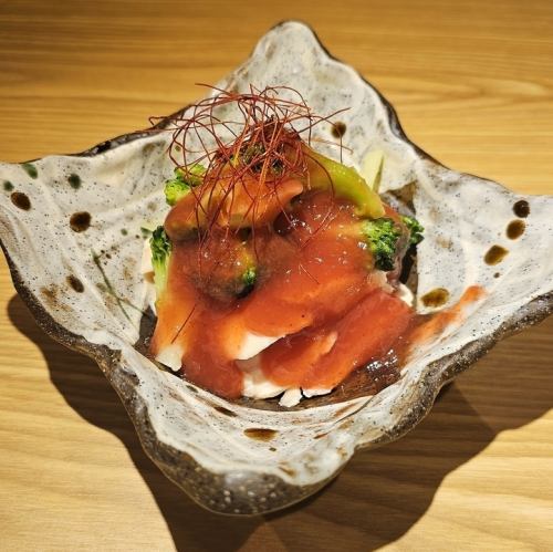 ささみとブロッコリーの梅肉和え