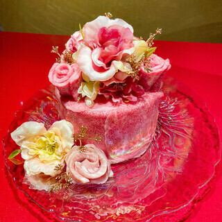 焼肉屋輪オリジナル肉ケーキで誕生日・記念日・サプライズを♪