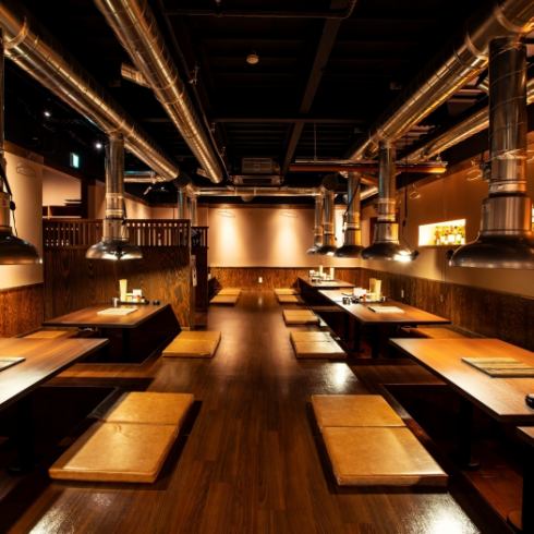 フロア貸切50名★プレモルも飲放の焼肉コース3980円～！