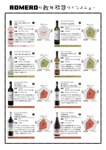【ナチュールワイン2時間飲み放題】こだわりのナチュールワイン8種類が飲み放題★2100円
