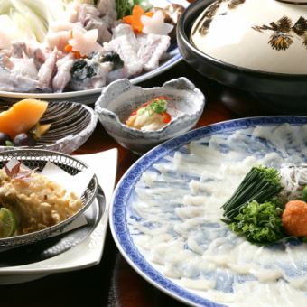 Tiger puffer fish course