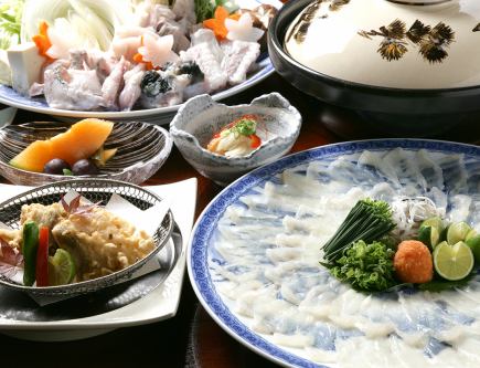 Tiger puffer fish course