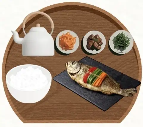 干しイシモチ定食（麦熟成）【数量限定】