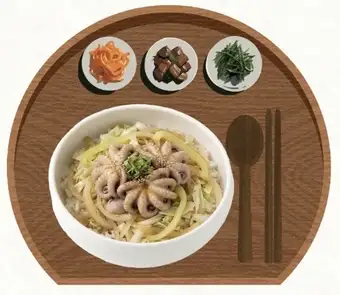 ツクミドッパブ(イイダコ丼)