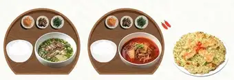 コンタン + 牛肉と大根の旨辛スープ +海老スズシロゼン