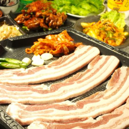 [Girls' party course] 120 minutes including draft beer, all-you-can-drink samgyeopsal & 4 dishes to choose from 46 types & dessert 3500 yen