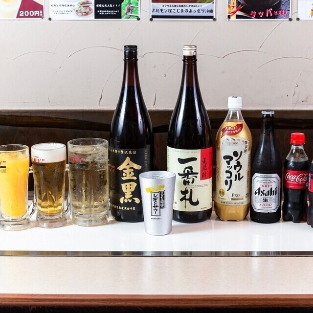 飲み放題には生ビールもつきます!