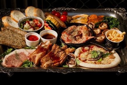 C:ランチコース ノンアルコール飲み放題付BBQコース 2時間飲み放題 3960円(税込)