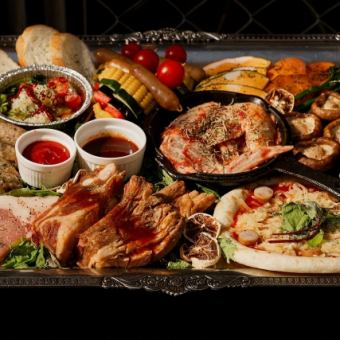 【高校生・大学生限定】 D：BBQコース 2時間飲み放題 4400円(税込)