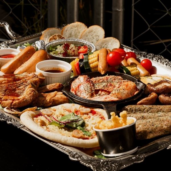 A：女子会BBQコース 2時間飲み放題 4950円(税込)