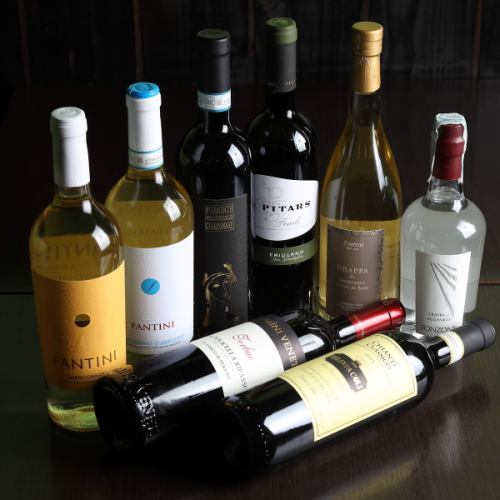 【◆種類豊富◆】ソムリエが厳選してチョイスした、イタリア産中心のワインもぜひ！